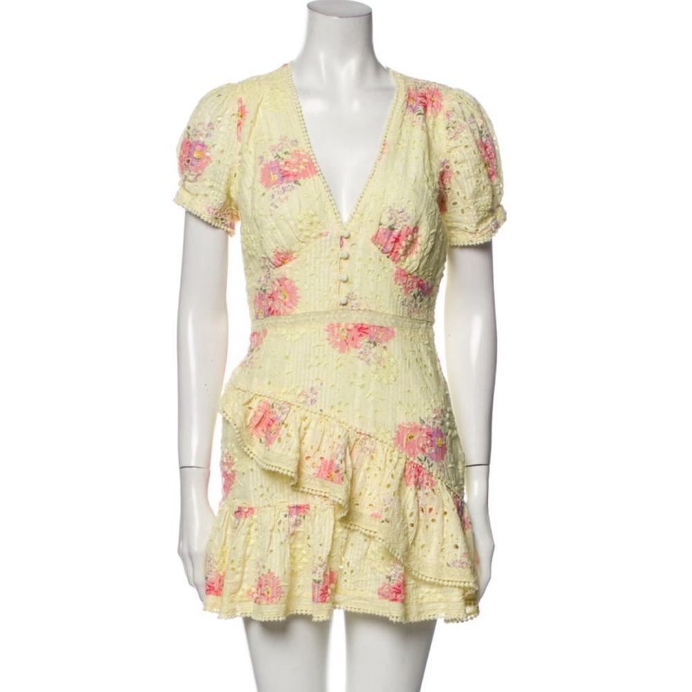 Loveshackfancy floral yellow dress